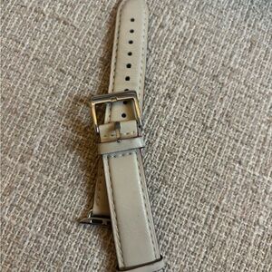 Cream Leather Watch Strap